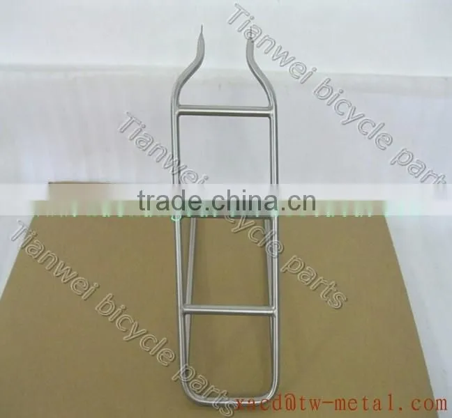 Factory Producing Titanium bicycle rear rack with sand blast bike parts capacity 25kg bike rear rack
