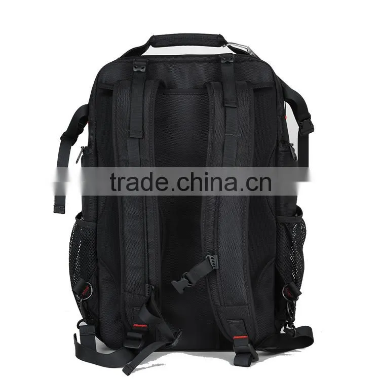 1680D Waterproof Nylon Camcorder Backpack with Detachable Compartment