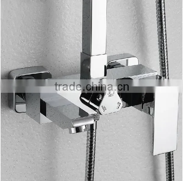 bath shower set wall mounted brass shower faucet, kaiping waterfall shower for washing adult & child