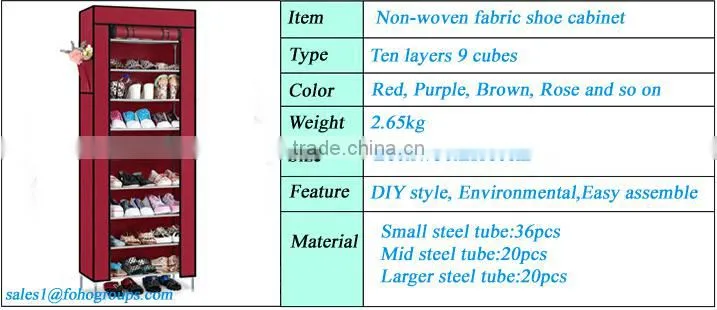 (FH-FC6010)Living Room Furniture Type and General Use Metal Shoe Rack Designs