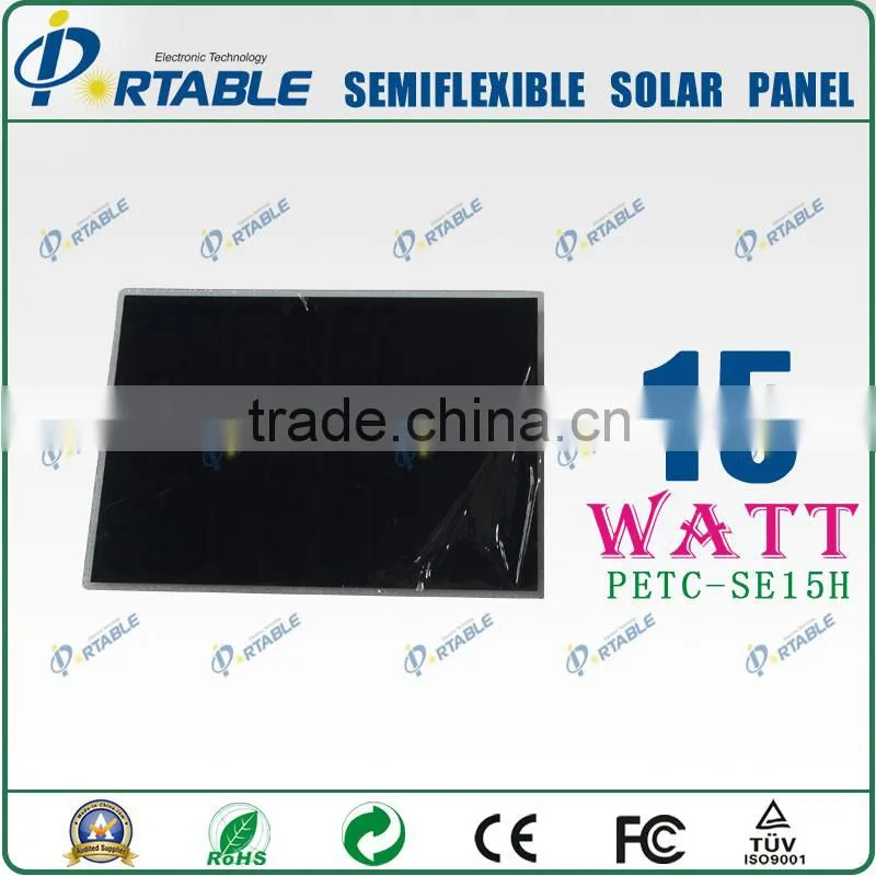 High efficiency sunpower solar panel, solar flexible panel 15W (PETC-SE15H)