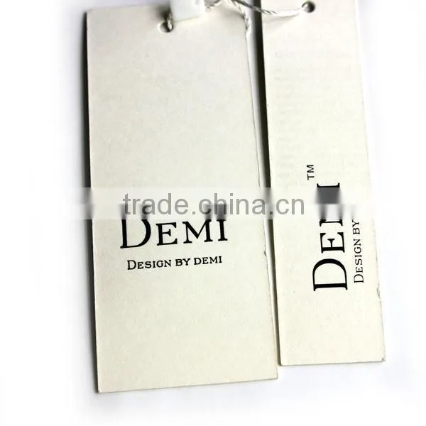 Cheap brand art paper hang tag string jeans