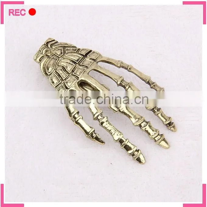 Large metal hair clip for party, skull shaped made in china hair clips