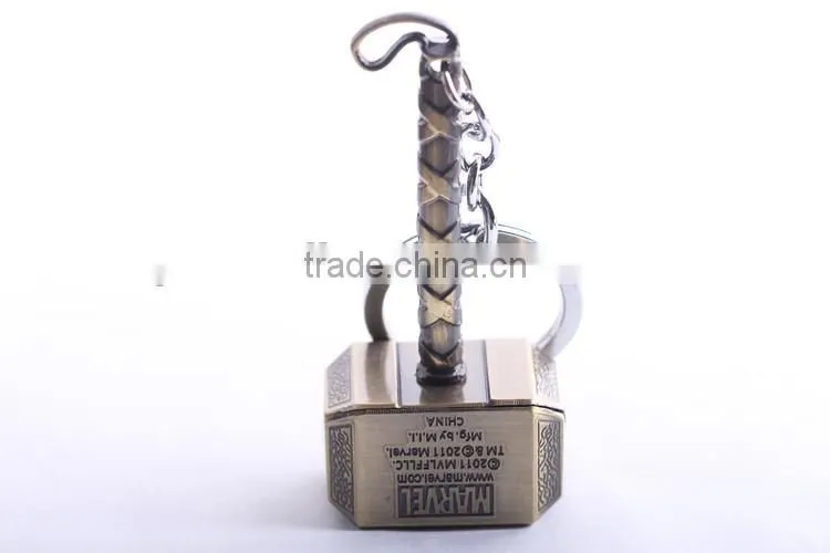 Newest Marvel Thor keychain Thor hammer keychain alloy hammer of Thor keychain