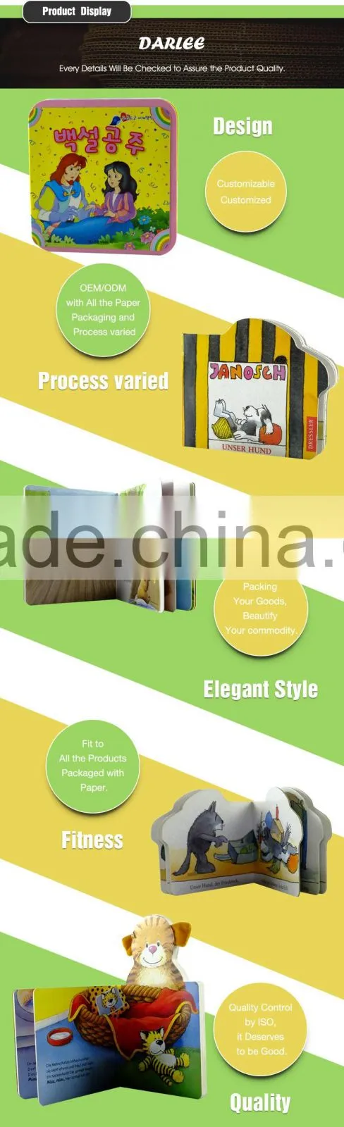 Chinese good quality creative design hard cover 3D pop up cardboard children book printing