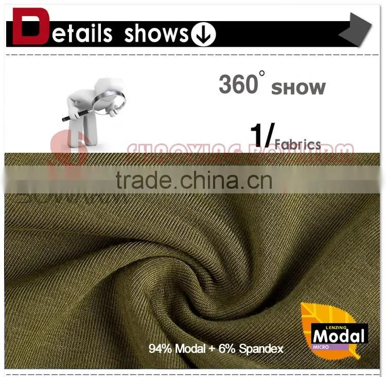 100% Lenzing Modal Spandex Single Jersey Knitted Fabric