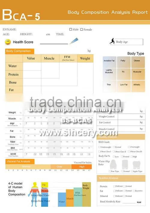 BS-BCA5 professional multifrequency BIA body composition analyzer