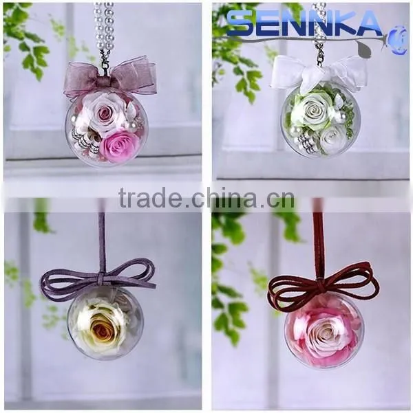 Customized Valentine' s Gift Preserved Rose Flower In Glass with unique preserved flower rose head