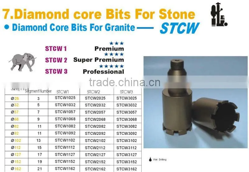 Diamond core bits for granite/diamond core bits/diamond tools----STCW