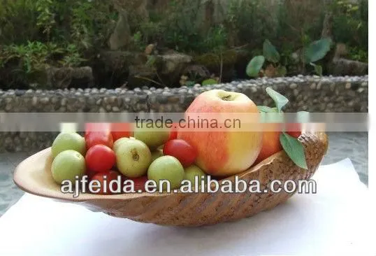 Bamboo fruit dish plate.