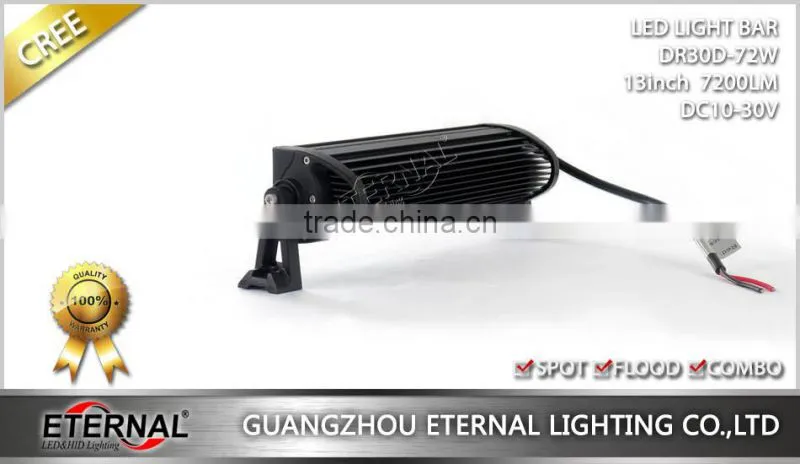 72W 13inch 4x4 racing powersports motorcycle ATV UTV off road pick up truck trailer driving headlight led light bar