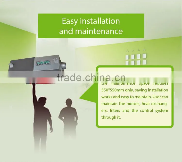 Roof Heat Energy Recovery Fresh Air Ventilators Purify PM2.5