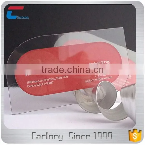 CR80 Standard Size Card Offset Printing Clear Transparent Business Plastic PVC Cards