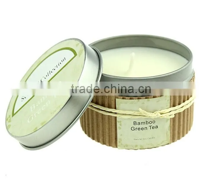 100% natural soy wax candle in metal jar , scented candle in Cooper Metal Jar,natural essence candle