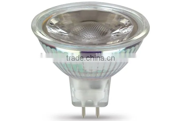 MR16 200lm 3w equal to 25w GU5.3 12V 33 degree glass cover cob spotlight