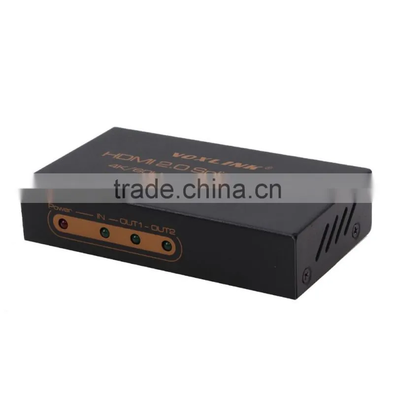 Best Selling Hot Sales Voxlink HDMI 2.0HDR 1x2 HDMI splitter (4K/60Hz/ HDCP2.2) PSE