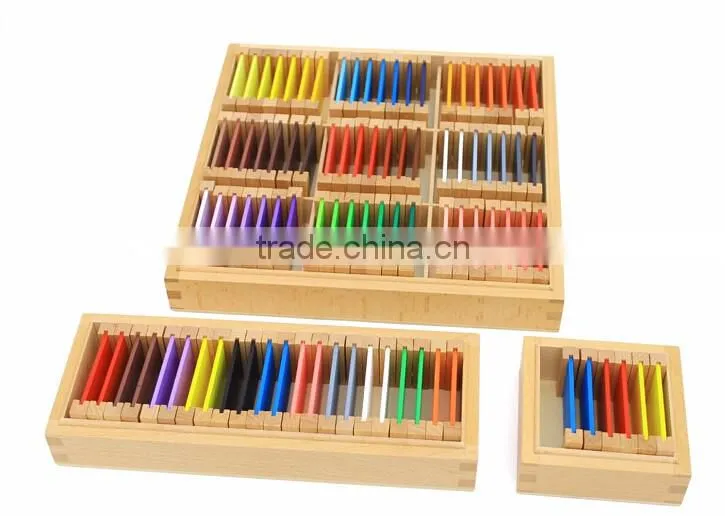 Preschool Wooden early educationa toys montessori sesorial teaching aids color board