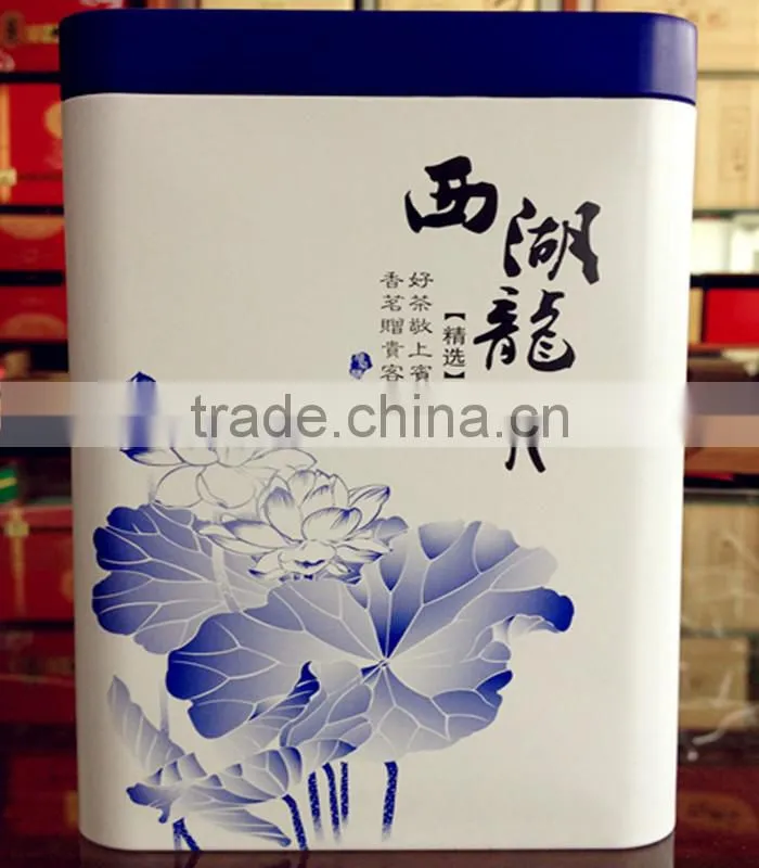square tea tin