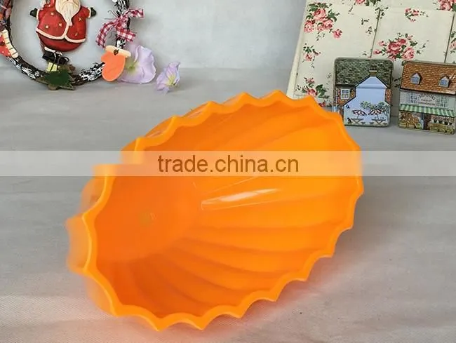New design attractive shell type colorful decorative plastic plant pots