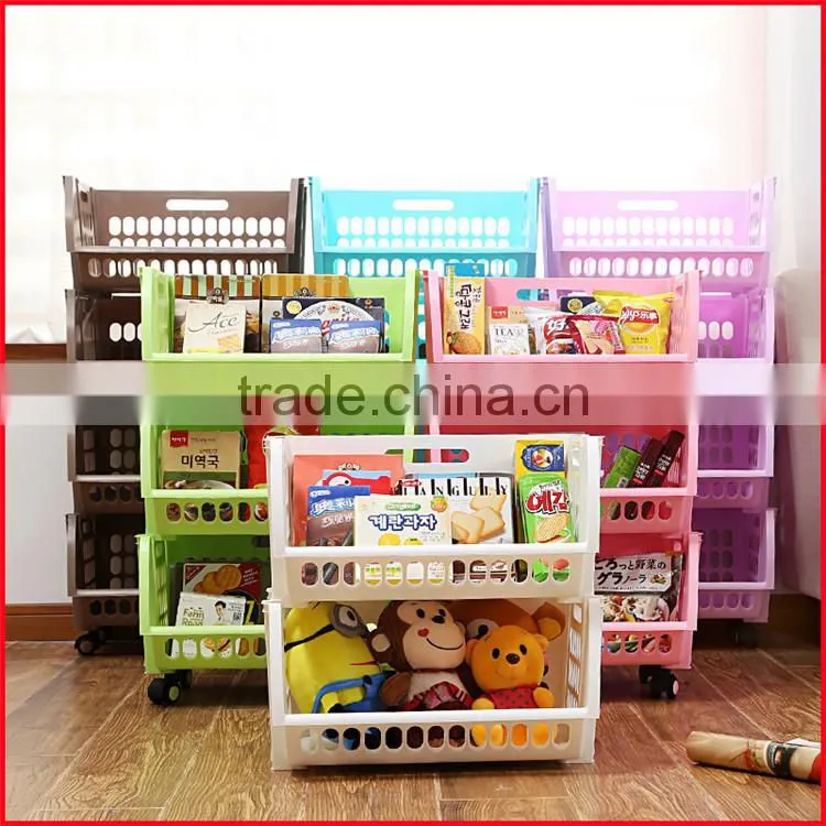 Plastic Stacking Stackers Storage Baskets Vegetable 4 Tier Rack Vegetable