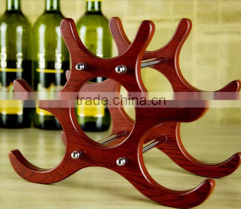 Wholesale home furniture 6 wooden wine racks