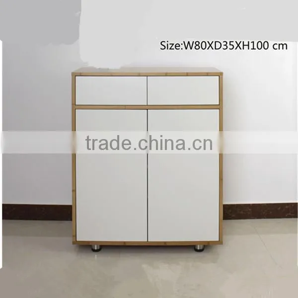 Durable bamboo shoe storage cabinet furniutre design