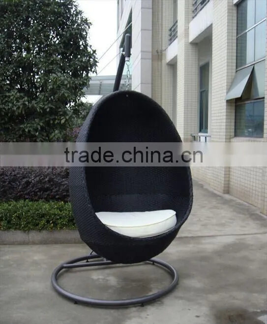 Patio Rattan Hanging Egg Chair & Stand