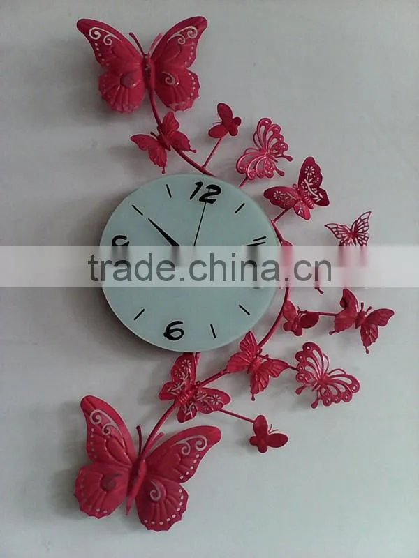 Lovely Butterfly Wall Clock High Quality(GZH105) Wholesale