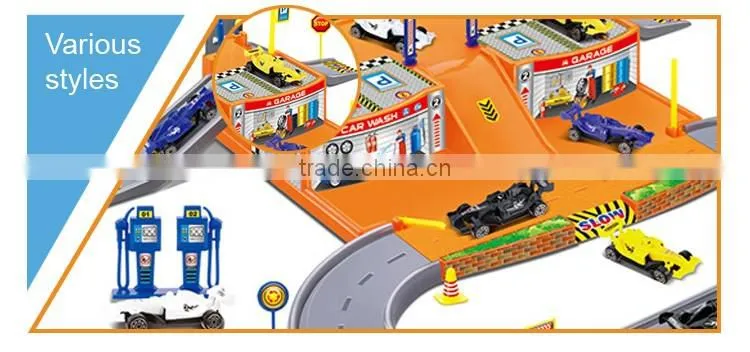 DIY Kid parking toy super garage playset