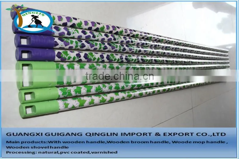 Natural/ Varnished/ PVC coated wood handle for mops/ broom