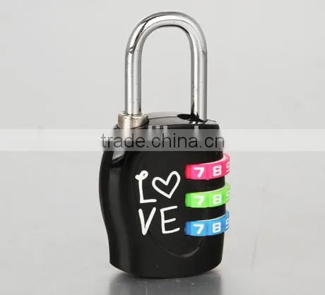 3 digit zinc alloy travel password luggage lock