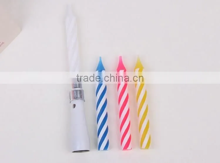 Factory Music Colour Screw Thread Birthday Candle