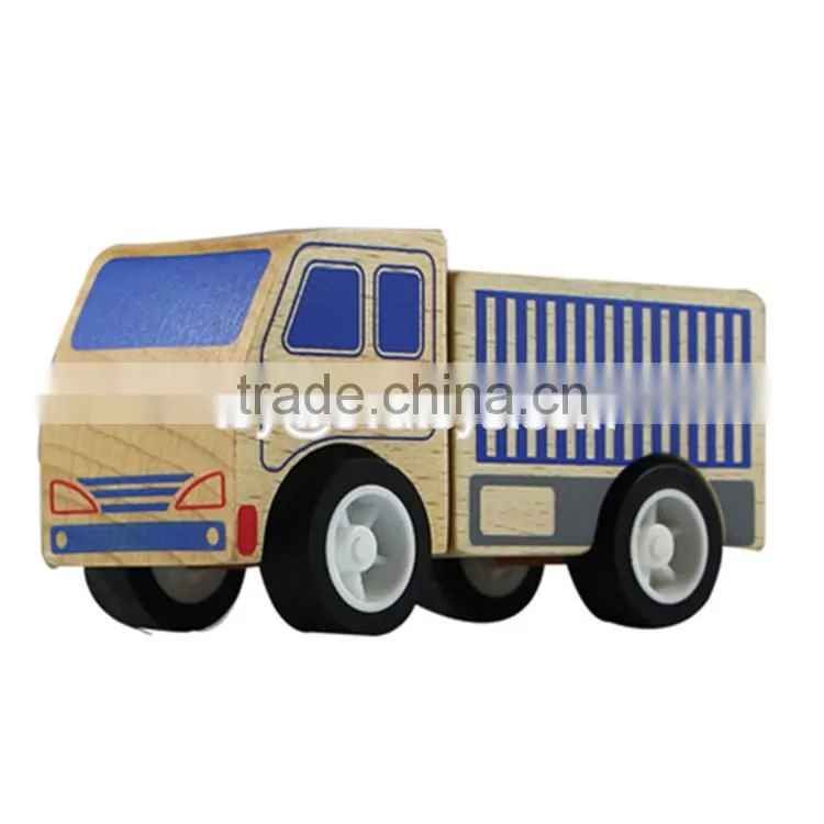 Wholesale cheap small wooden toy ambulance truck for kids W04A052