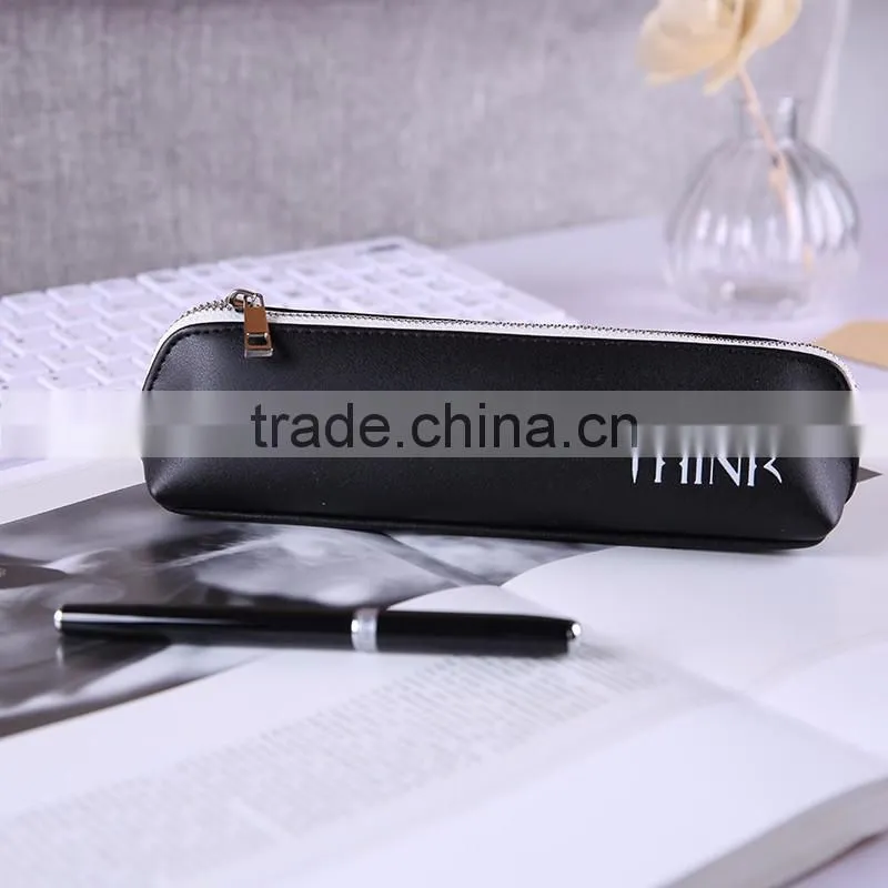 Best sell Low price custom logo leather pen pouch pencil case for teenagers