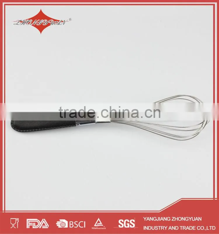 10" rotating stainless steel manual wire egg beater kitchen whisk