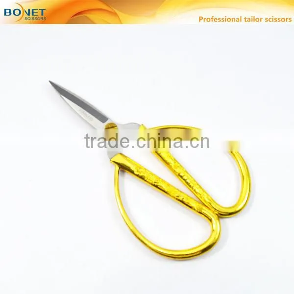 S11005 FDA qualified 5-1/8" imitation gold scissors for ribbon cutting ceremony