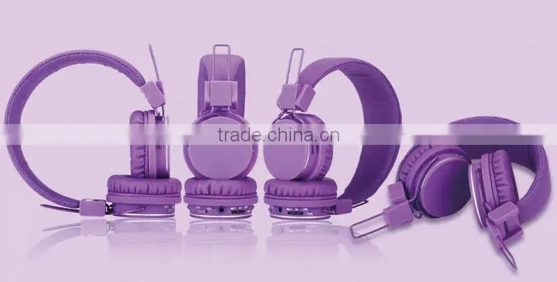 Good quality FM radio wireless sports headphone sexy girl pink bluetooth earphone