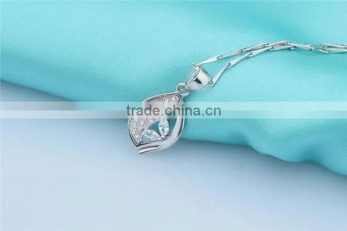 New Fashion 925 sterling silver AAA clear CZ Evil Eye necklace pendants