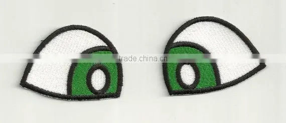 Custom high quality embroidered eye patch for clothes embroidery patch made in china choose size/color