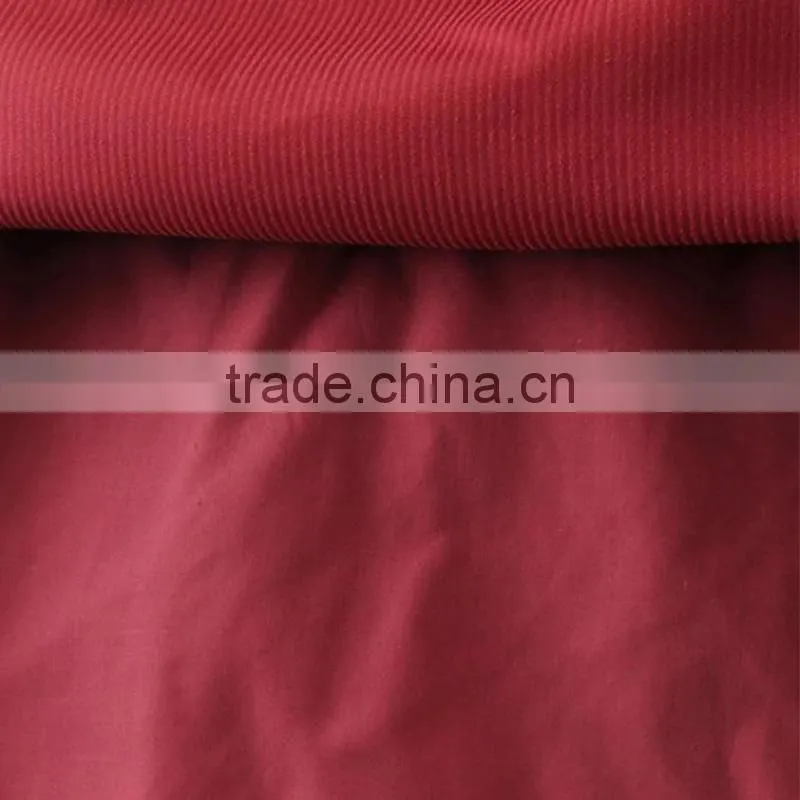 A-Line dark red lace up round collar sleeveless mini corduroy dress