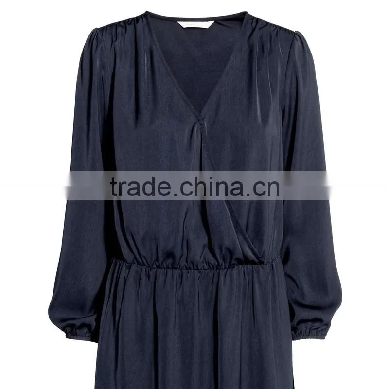 Custom summer fashion elastic satin adult breastfeeding nursing dress