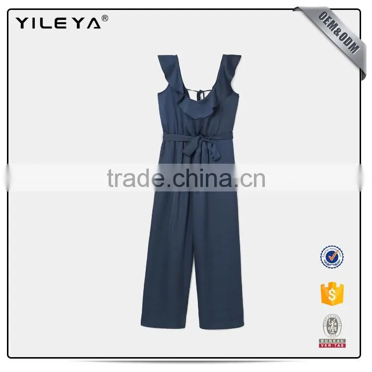 2017 summer fashion long floral sexy women jumpsuit