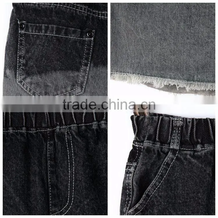 100% cotton ripped frayed design contrast color fancy kids jeans leisure latest boys ripped fashion jeans
