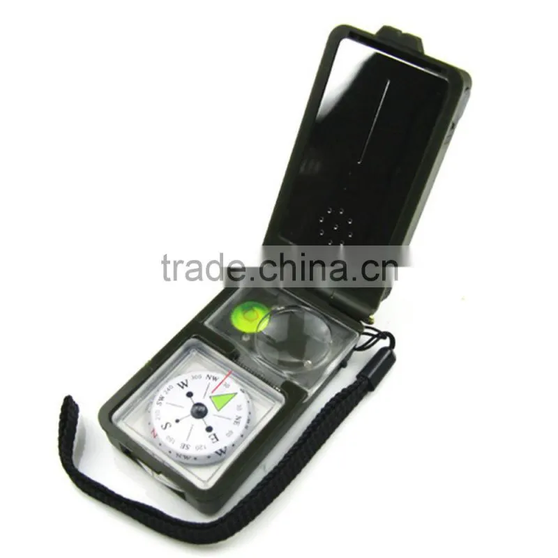 Multi-function 10 in 1 Military Tool Compass Hygrometer Led Light Thermometer Flint Fire Starter Outdoor Hiking Camping Survival