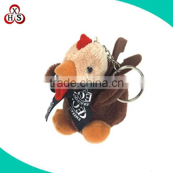 custom OEM keychain plush animal shaped keychain plush