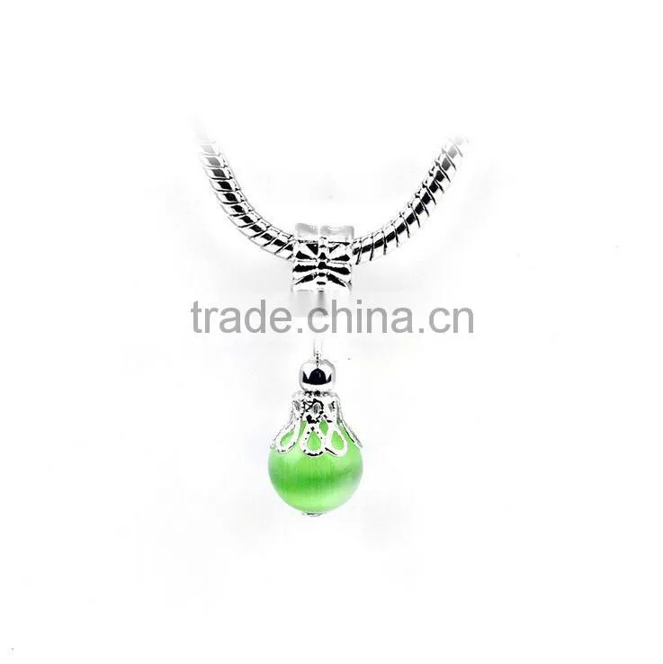 Ball Dangle Charm Crystal Bead Fits Pan Charms Bracelet