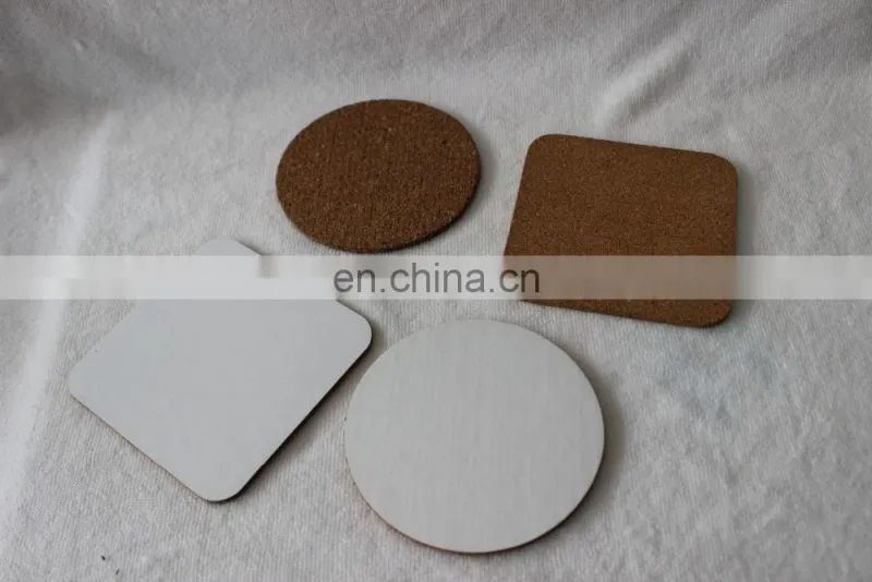 sublimation blank cork coasters soft wood coasters coffee cups mats