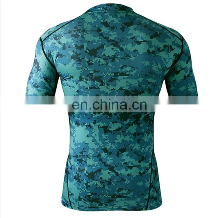 sublimation custom printed mens wholesale compression shirts