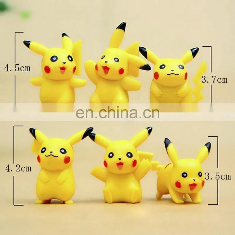 2016 Hot Selling Pokemon Pikachu Toy 8-12cm Pokemon Go Figure Toy Pokemon