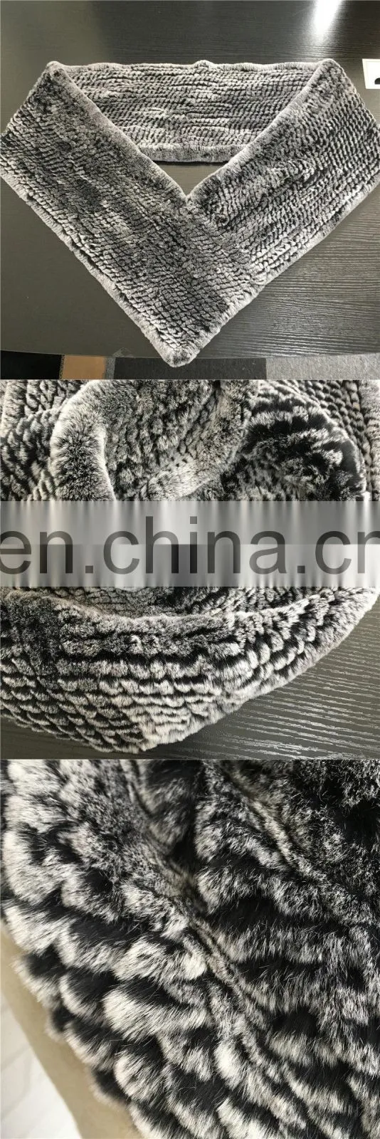 2015 High Quality Market Sell Luxury Brand Hand Knitted Rex Rabbit Fur Scarf Winter